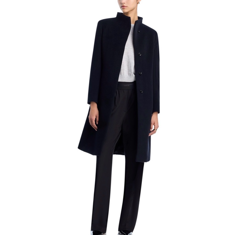 Cinzia Rocca Due Black Wool Coat Size 8 Swiss Made